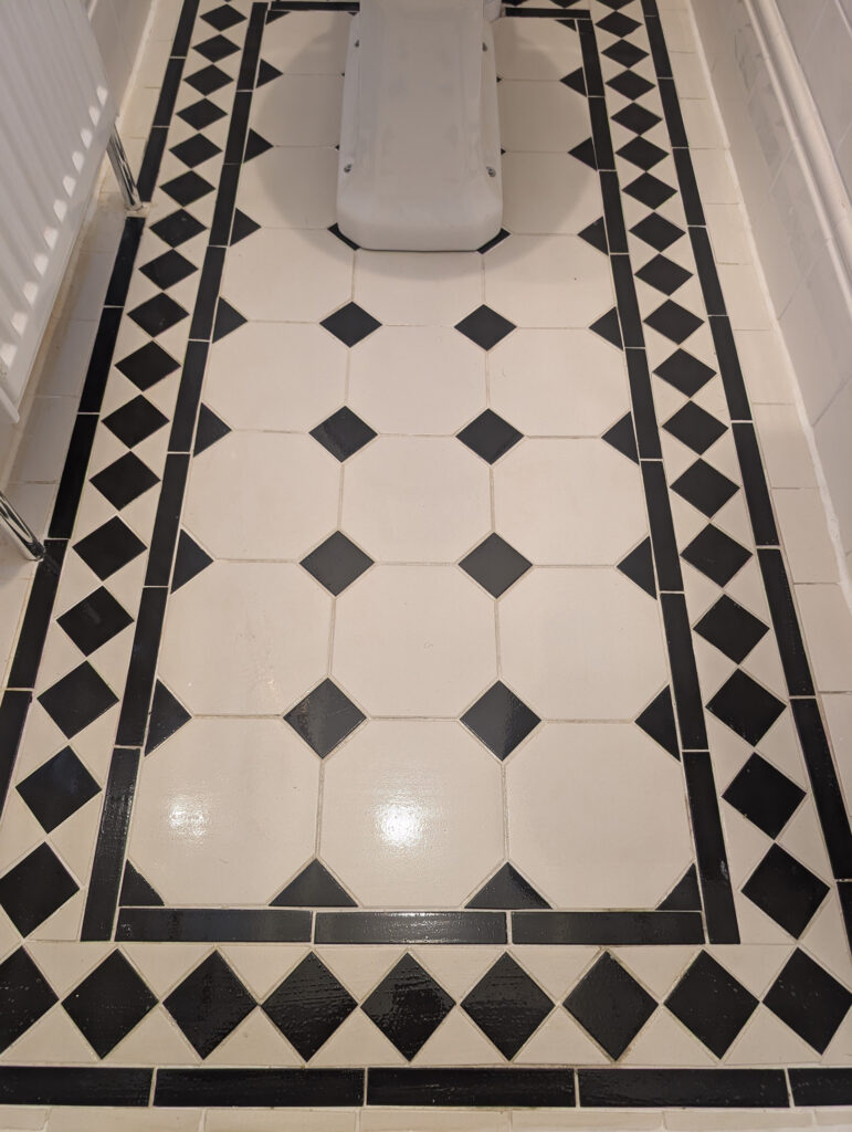 Deerwood Construction floor tiling renovation close-up from whole-house refurbishment in Crowborough East Sussex.
