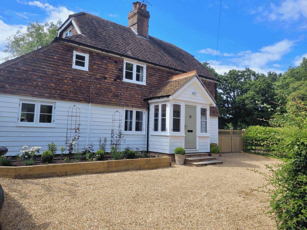 Deerwood Construction home renovation and refurbishment project in Crowborough East Sussex featuring modern exterior design.
